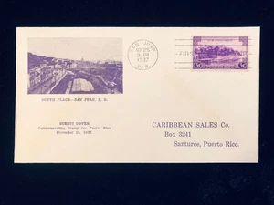 PUERTO RICO SAN JUAN 1937 FDC #801 - Picture 1 of 2