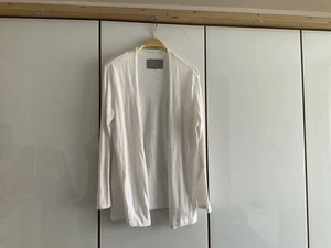 Strickjacke Gerry Weber Sommerstrick Gr.42 Weiß Jacke Leicht Ohne Verschluss - Bild 1 von 5