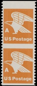 1978, USA EAGLE A RATE, VERTICAL PAIR IMPERFORATE HORIZONTALLY, NH, SC.#1735b - Picture 1 of 2