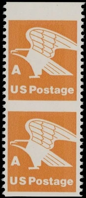 1978, USA EAGLE A RATE, VERTICAL PAIR IMPERFORATE HORIZONTALLY, NH, SC.#1735b - Image 1 of 2