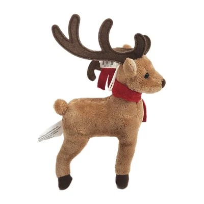 Vintage Chosun International Reindeer Plush Red Scarf Ornament Holiday  - Image 1 of 4