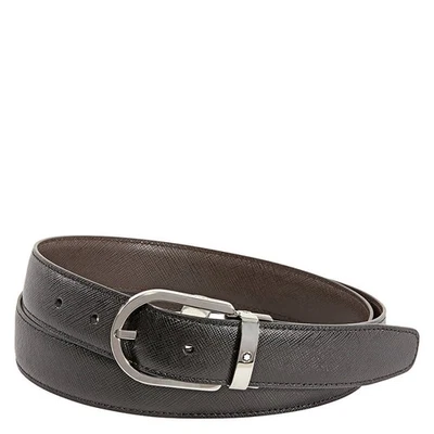 MontBlanc Reversible Leather Belt Saffiano-printed Black/Brown, Cut-to-size - Image 1 of 3