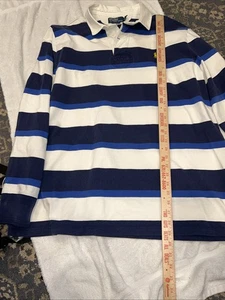 Vintage Polo Ralph Lauren gestreiftes Rugby Langarm, XXL Baumwolle, 90er, selten - Bild 1 von 3