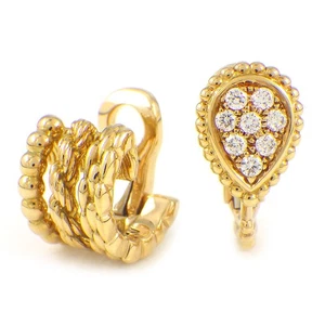 BOUCHERON Ohrringe Schlange Boheme asymmetrisch JCO01550 Diamant 750YG - Bild 1 von 8