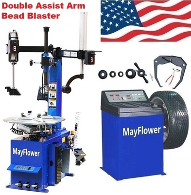 3.0 HP New Double Assist Arms Tire Changer Wheel Changers Machine Combo 988 680 - Image 1 of 4