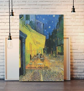 Van Gogh Cafi Terraza en la Noche LIENZO ARTE PARED PINTURA IMPRESIÓN OBRA DE ARTE CLÁSICO - Imagen 1 de 10