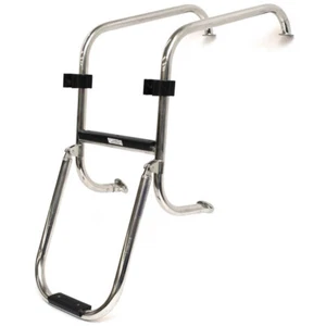 Bass Cat Puma Boat Folding Ladder 49511 | 2008 Stainless 2-Step - Picture 1 of 6
