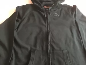 KAPPA HOODED ZIP UP BLACK JACKET XL SLIM FIT.KAPPA LOGO ,BRAND NEW ,FREE POST. - Picture 1 of 6
