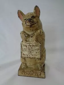 Original Jessie M Raleigh Dollmaker Cast Iron Thrifty Wise Pig Still Coin Bank - Picture 1 of 12