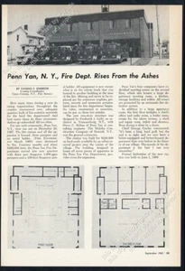 Penn Yan NY 1969 Departamento de Bomberos Nueva Estación Camión de Bomberos Foto De Colección Artículo Impreso - Imagen 1 de 6