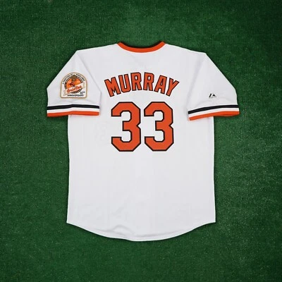 Camiseta deportiva blanca Eddie Murray 1984 Baltimore Orioles Cooperstown 30th Home para hombre Foto 1 de 4