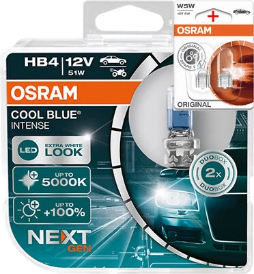 Osram HB4 12V 51W Cool Blue INTENSE NextGen. 5000K +100% 2Stk.+W5W OL - Bild 1 von 4