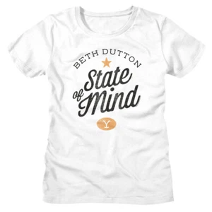 Yellowstone TV Show Mountain Ranch Beth Dutton State Of Mind Women's T Shirt - Picture 1 of 3
