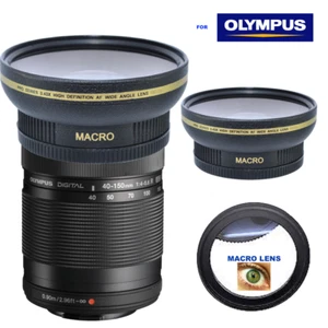 WIDE FISHEYE LENS + MACRO FOR Olympus M.Zuiko Digital ED 40-150mm f/4-5.6 R Len - Picture 1 of 11