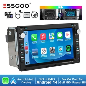 Für VW Polo 9N Golf 4 Passat B5 T5 Android 14 64G Autoradio Carplay GPS AHD Cam - Bild 1 von 15