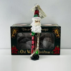 OWC Viejo Mundo Vidrio Soplado Navidad País San Nicolás #40095 Slim Santa - Imagen 1 de 6