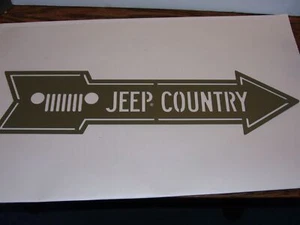 Insegna Freccia Metallo JEEP COUNTRY NUOVA - Foto 1 di 2