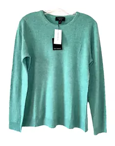 Charter Club Größe M 100 % Kaschmir Pullover mit Rundhalsausschnitt neu mit Etikett türkis gletschergrün B90 - Bild 1 von 6