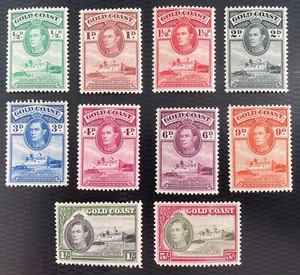 Gold Coast 1938 KGVI Local Motifs Short Set "P12" - Mint Hinged - Picture 1 of 2