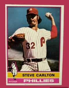 1976 Topps STEVE CARLTON MLB Baseball Card #355 Philadelphia Phillies H.O.F. - Picture 1 of 10