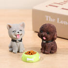 Kawaii Dog Figurine Resin Craft Animal Statue Mini Fairy Garden Desktop Decor