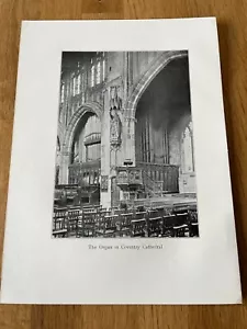 1934 print - the organ in coventry cathedral - Picture 1 of 2