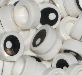 LEGO 20 Eyes Mixels Animal Creature Eyeballs White Round 1x1 Tiles 41508