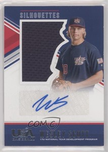 2018 Panini USA Baseball Stars & Stripes Jerseys Blue Ink /199 Wesley Scott Auto