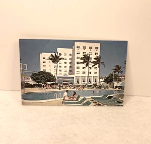 The Atlartis Hotel Cabana & Pool  Aerial View  Miami Beach, FL   Vtg  Postcard - Picture 1 of 2