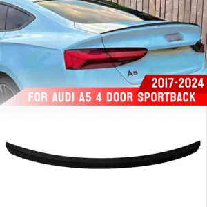 Ala labbro spoiler bagagliaio posteriore nero lucido per Audi A5 S5 Sportback 2017-2023 - Foto 1 di 5