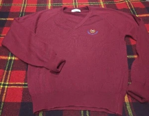 VTG Pickering Economy Invitational Red V-Neck Golf Sweater Mens Sz M USA - Picture 1 of 5