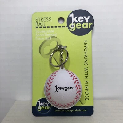 Llavero de béisbol para aliviar el estrés bola de espuma llavero Foto 1 de 3
