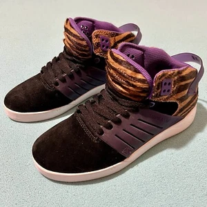 SUPRA / MUSKA SKYTOP III / Mens 6.5 / Black/Purple/Tiger-White / Shoes - Picture 1 of 11