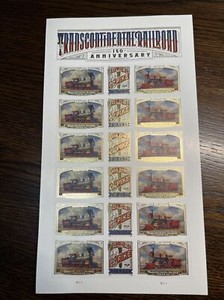 Scott # 5378-80-Transcontinental Railroad Full Sheet of 18 stamps MNH-2019