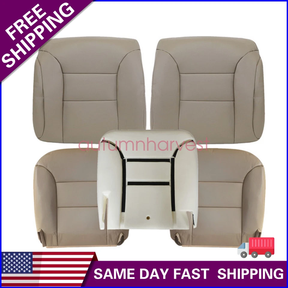 Кожаный чехол на сиденье и поролоновая подушка для водителя и пассажира Chevy Suburban 1995-99 годов выпуска - Изображение 1 из 4