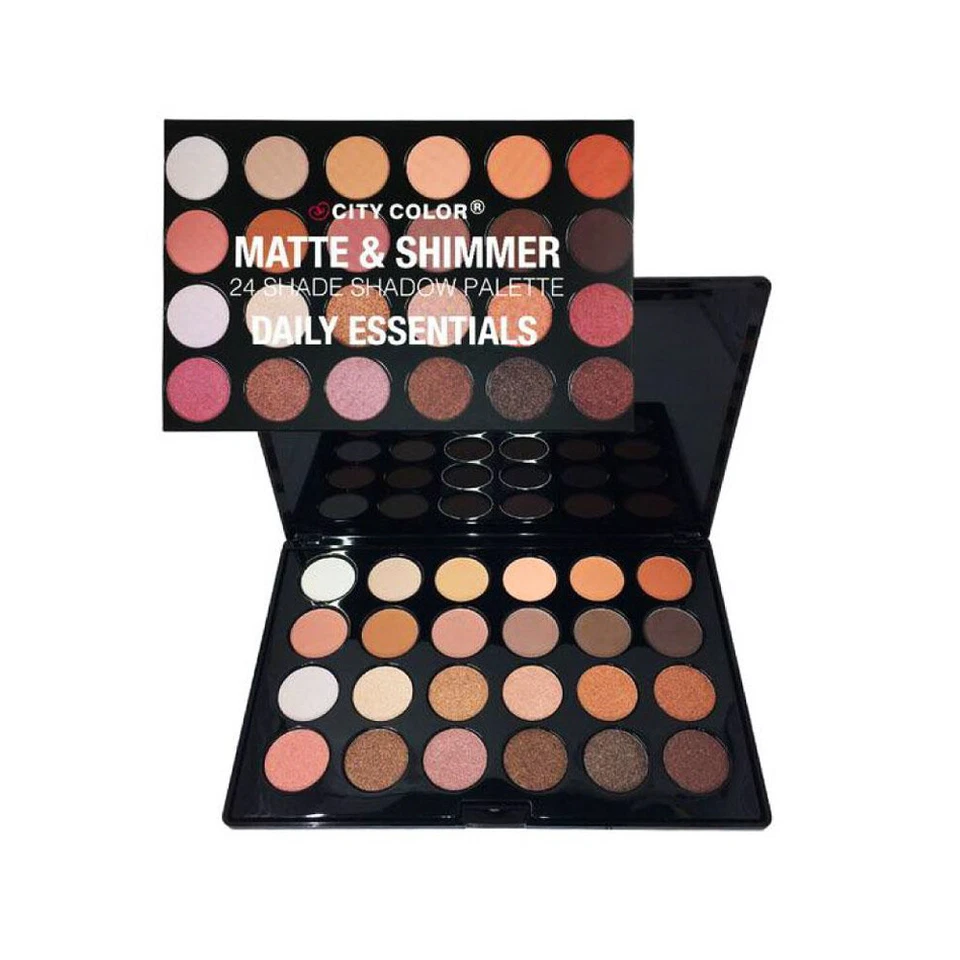 City Color Daily Essentials Matte & Shimmer 24 Shade Eye Shadow Palette 53-HITOP - Image 1 of 1