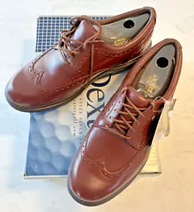 Dexter Golf Shoes DRYZ Traditions Brown Leather Waterproof GFT 10-3 Mens Sz 10 - Picture 1 of 9
