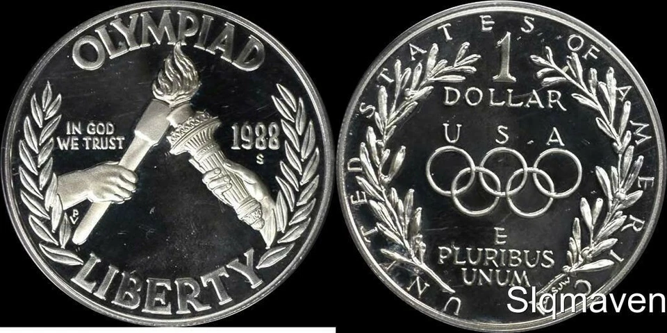 1988-S Olympic Silver Dollar Gem Proof - Image 1 of 1