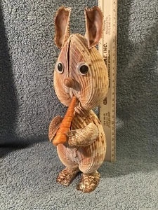 Vintage Hand Made Large Unique Sea Shell Rabbit Bunny Figure 9 1/2" - Picture 1 of 9
