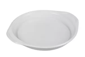 PartySet 100xGabel 100xMesser 100xMenüteller Plastikteller Einweggeschirr weiß - Bild 1 von 3