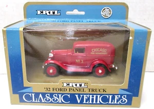 New ERTL Classic Vehicles ‘32 Ford Red Panel Truck Chicago Fire Department - Picture 1 of 2