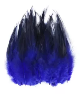 50pcs Royal Blue Rooster Feathers 10-15cm DIY Craft Millinery Dream Catcher - Picture 1 of 3
