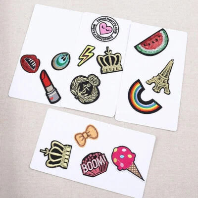 Embroidered Iron On Mixed Patches Cloth Badge for Jean Decoration Sewing - Image 1 of 4