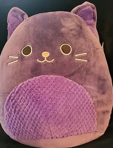 Squishmallows 12" Zazzie the Trickster Pillow Halloween Kitty Purple NWT! - Picture 1 of 5