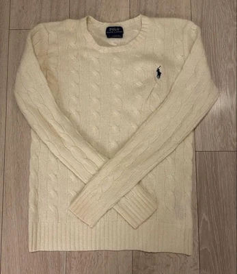 Suéter Polo Ralph Lauren tejido con cable cachemir XS (SS) Foto 1 de 3