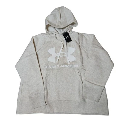 Sudadera con capucha Under Armour para mujer - Talla 1X | Avena natural | Ajuste holgado | Nueva con etiquetas Foto 1 de 4