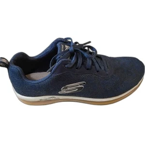 Skechers Dark Blue Floral Athletic Shoes 9.5 Memory Foam Cushion Comfy Walking - Picture 1 of 10