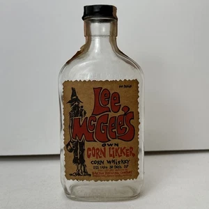 Leere Lee McGee’s Corn Likker Whiskey Flasche Papieretikett Bardstown Kentucky - Bild 1 von 16