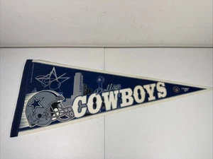 Dallas Cowboys Wimpel signiert von Jerry Jones & Chan Gailey Wincraft Sport Vintage - Bild 1 von 9