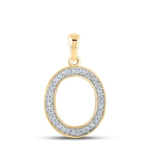 1/10CTW-DIA P1P2 LADIES INITIAL "O" PENDANT - Picture 1 of 1